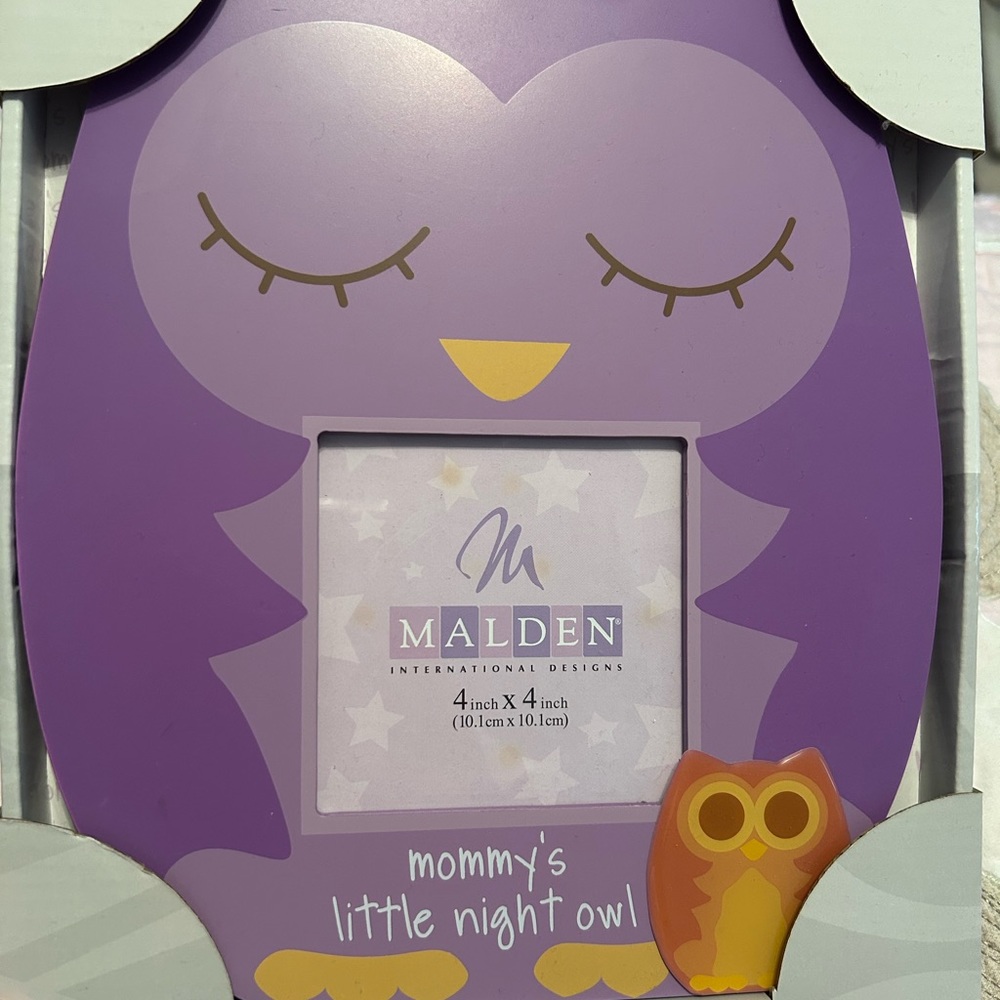 Malden picture frame ‘mommy’s little night owl’ purple lavender 4 inch x 4 inch